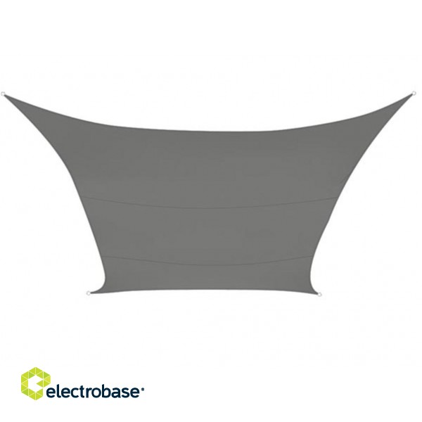 WATER-PERMEABLE SHADE SAIL - SQUARE - 5 x 5 m - COLOUR: CHARCOAL