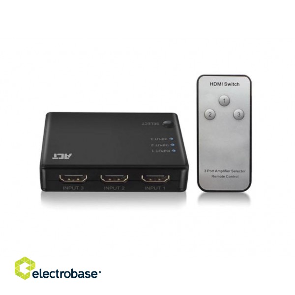 4K HDMI switch 3 ports, display 3 HDMI sources on one monitor.