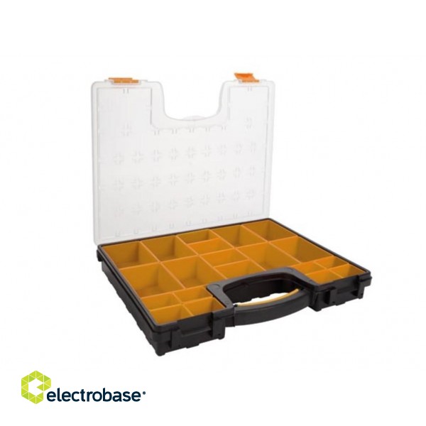 Plastic Storage Box With Removable Bins - 420 x 335 x 65 mm - 9,1 L