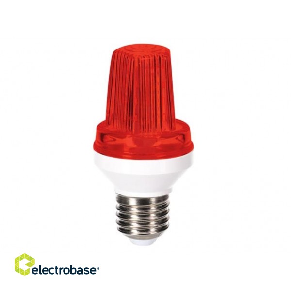 MINI LED STROBE LAMP - E27 SOCKET - 3 W - RED