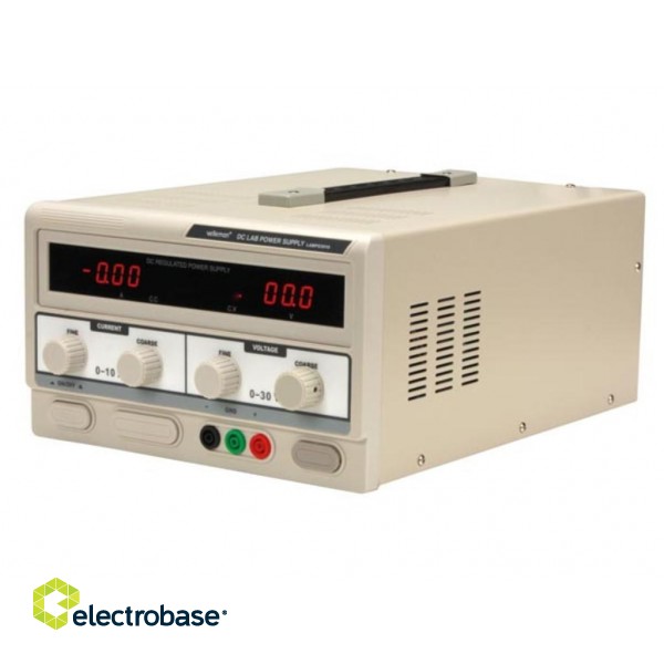 DC LAB POWER SUPPLY 0-30 VDC / 0-10 A MAX WITH DUAL LED DISPLAY