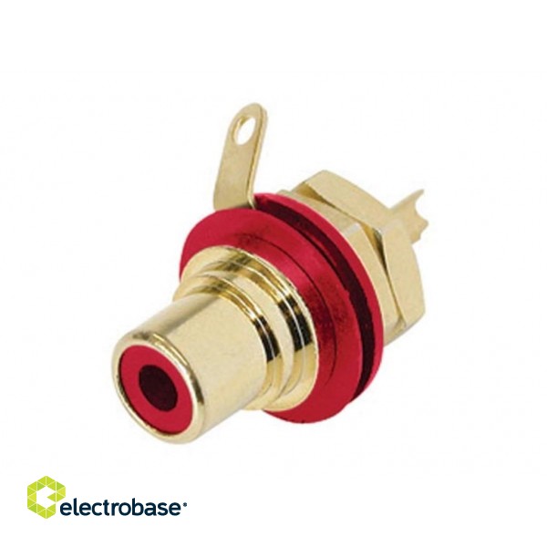 REAN - PHONO RECEPTACLE (RCA) - GOLD PLATED CONTACTS - RED