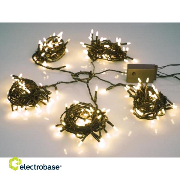 Speed Light LED - 220 warm white lamps - green wire - modulator - 24 V (for tree of 180 cm)