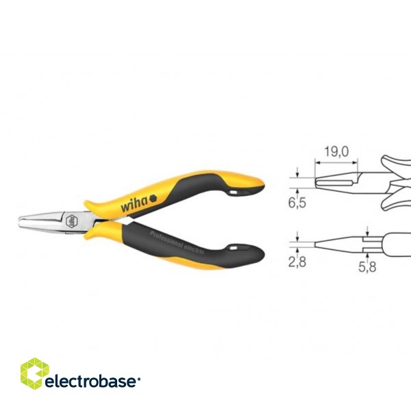 Wiha End cutting nippers Professional ESD narrow head with small bevelled edge (26839) 110 mm