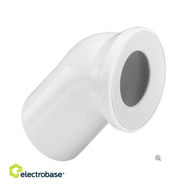 WC elbow 45°, white, Viega