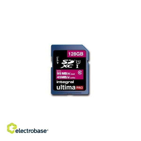 Atmiņas kartes Integral  128GB class 10 INSDX128G10-95/45U1 