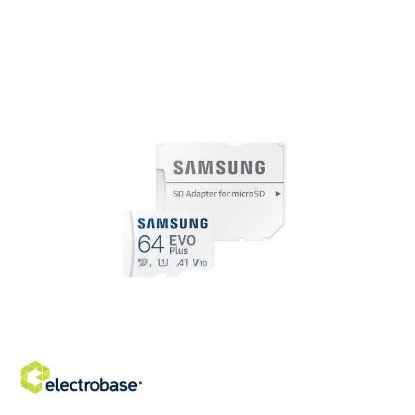 Atmiņas kartes Samsung  Evo Plus MicroSD 64GB 