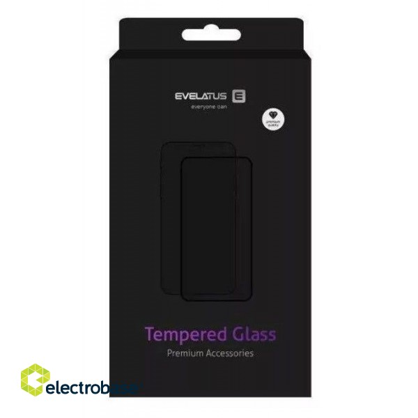 Protective glass Evelatus Xiaomi Redmi Note 13 5G 2.5D Full Cover Japan Glue Glass Anti-Static Black