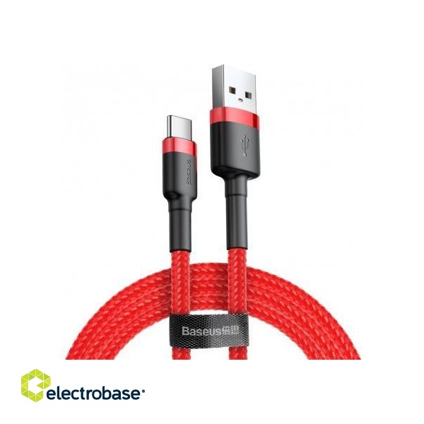 Cable Baseus  CABLE USB TO USB-C 2M/RED CATKLF-C09 