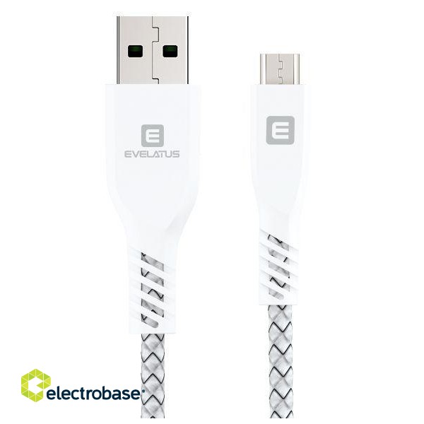 Cable Evelatus Universal Data Cable MicroUSB EDC03 White