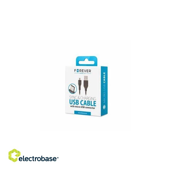 Kabelis Forever  MicroUSB 1A Cable Black