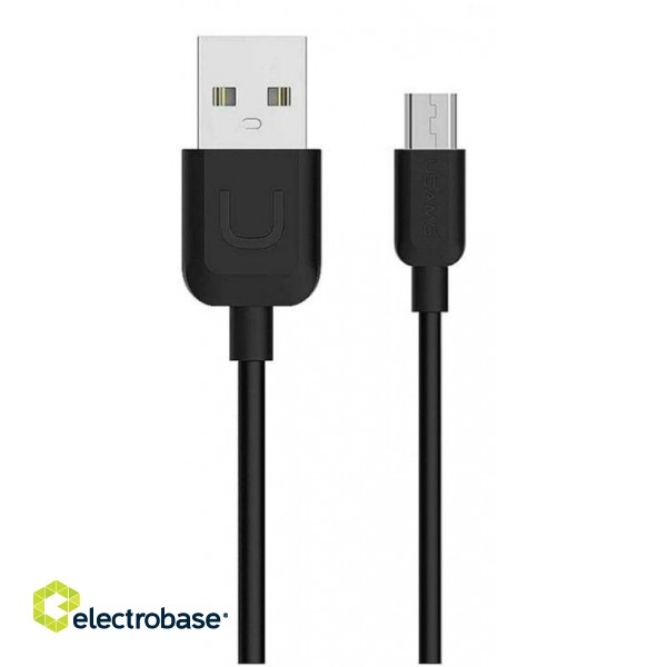 Cable USAMS  US-SJ098 U-Turn Durable TPE Universal Micro USB to USB Data&amp;Fast 2A Charger Cable 1m Black Black