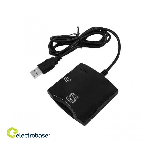 Converter CP  CP ID1 2in1 USB 2.0 ID Card reader with SIM Card slot 80cm Cable (6.5x6cm) Black