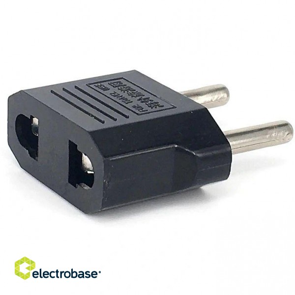 Converter iLike  CNUS Power Socket adapter USA / CN 2-pin to Euro 2pin Black