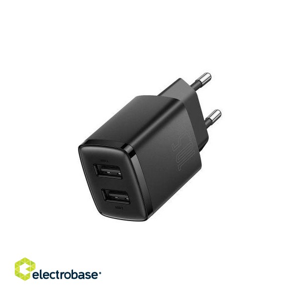 Adapter Baseus - Baseus CCXJ010201 Compact Charger 2xUSB 10,5W Black 