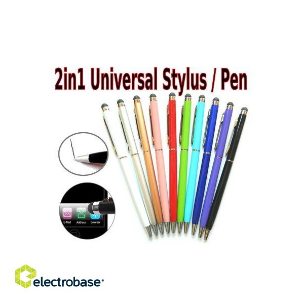 Zīmulis iLike Universal PN1 Universal 2in1 Capacitive Touch Stylus with Pen (Smartphone and Tablet PC) Purple