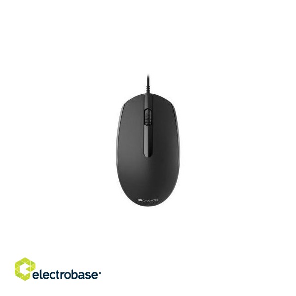 Datora pele Canyon  Wired Mouse M-10 With 3 buttons Black