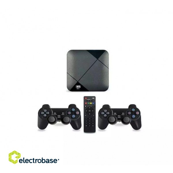 Cita prece CP  Tvix M8 Mini 2in1 4K Media Box + Retro Game console 2x Wi-Fi Controllers&amp;6x Platform 8-64bit 5000 Games 