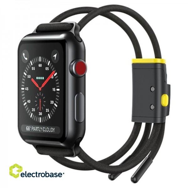 Siksniņa Baseus  Let's Go Adjustable Sport Band for Apple Watch 42 / 44 / 45mm Black Yellow