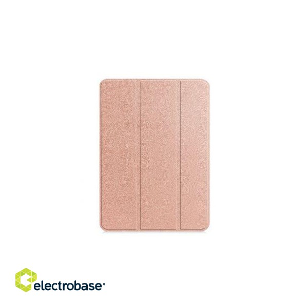 Maciņš grāmata iLike  Galaxy Tab S8 Plus 12.4 Tri-Fold Eco-Leather Stand Case Rose Gold