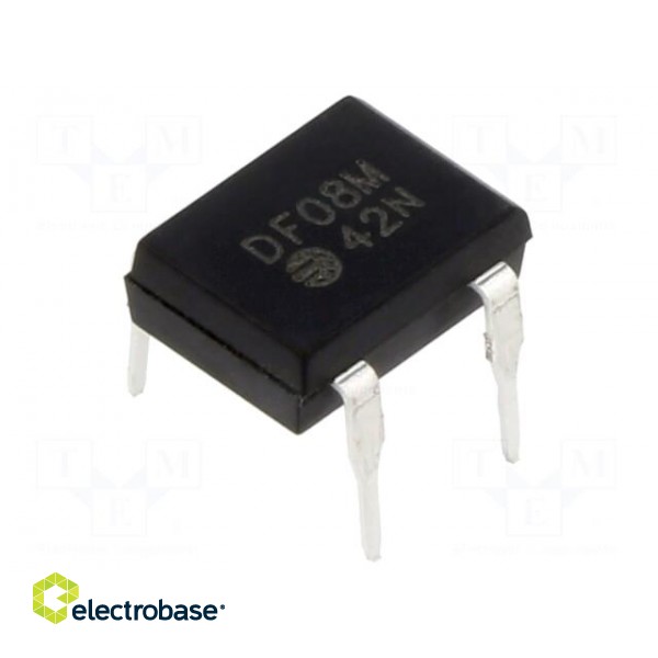 Bridge rectifier: single-phase | Urmax: 800V | If: 1A | Ifsm: 50A | DFM