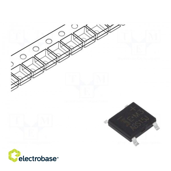 Bridge rectifier: single-phase | Urmax: 600V | If: 1.6A | Ifsm: 50A