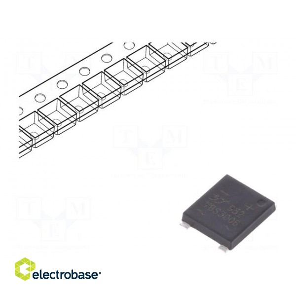 Single-phase bridge rectifier | Urmax: 600V | If: 3A | Ifsm: 110A | YBS