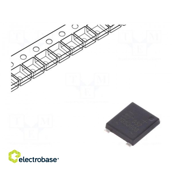 Single-phase bridge rectifier | Urmax: 800V | If: 3A | Ifsm: 110A | YBS