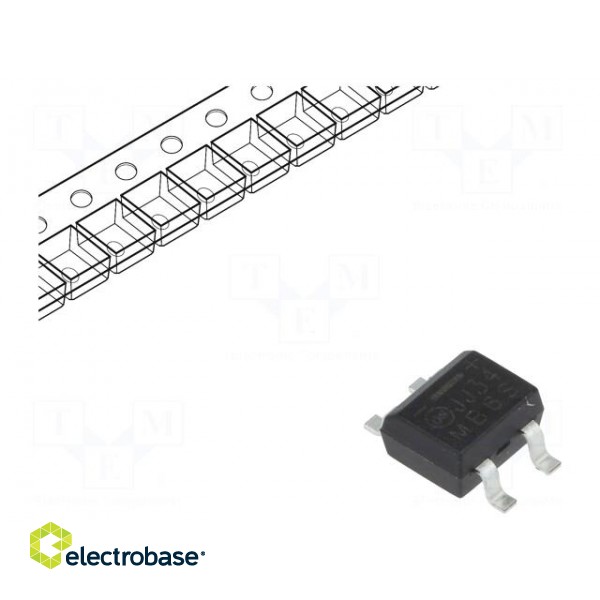 Single-phase bridge rectifier | Urmax: 600V | If: 0.5A | Ifsm: 35A