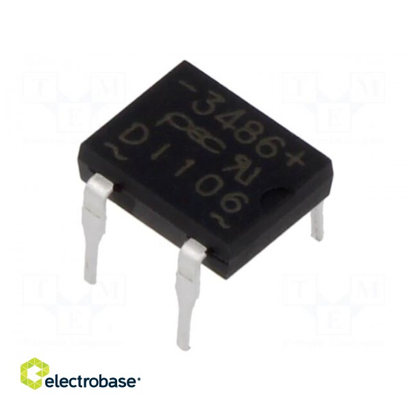 Bridge rectifier: single-phase | Urmax: 600V | If: 1A | Ifsm: 30A | DIP4