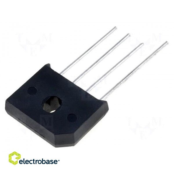 Single-phase bridge rectifier | Urmax: 100V | If: 6A | Ifsm: 175A | KBU