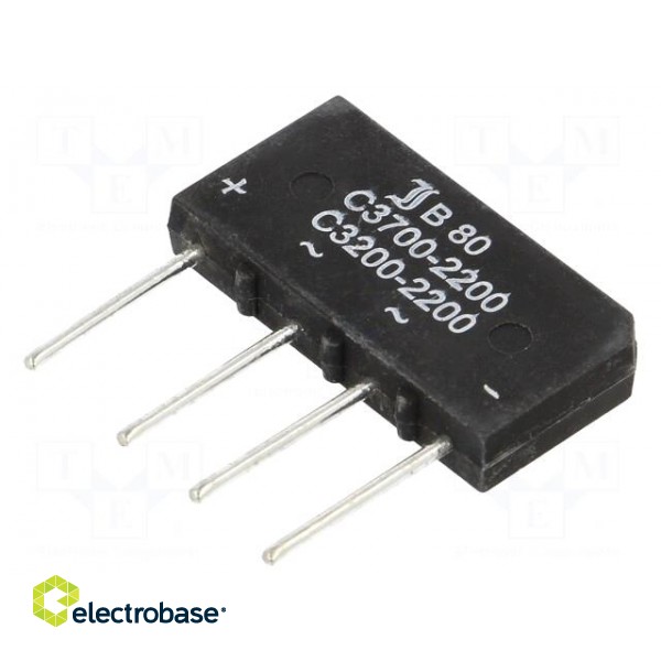 Bridge rectifier: single-phase | Urmax: 160V | If: 3.7A | Ifsm: 150A