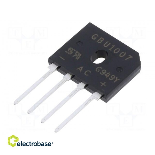 Bridge rectifier: single-phase | Urmax: 1kV | If: 10A | Ifsm: 220A