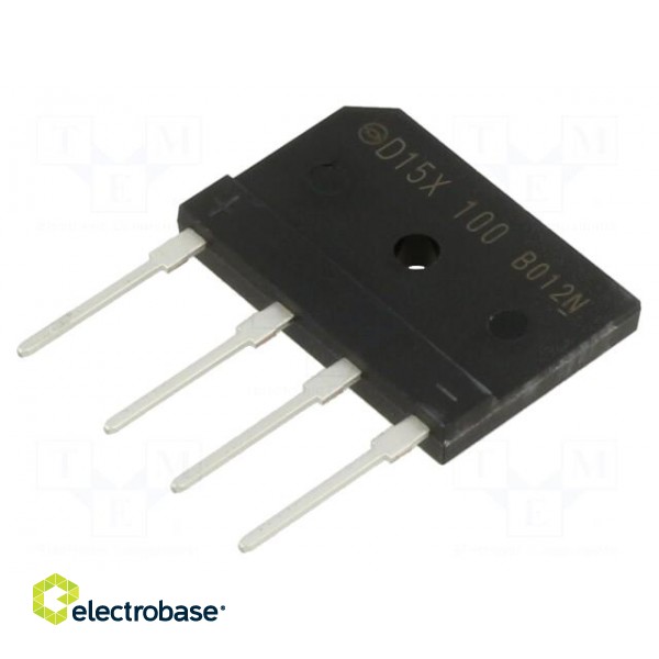 Bridge rectifier: single-phase | Urmax: 1kV | If: 15A | Ifsm: 200A