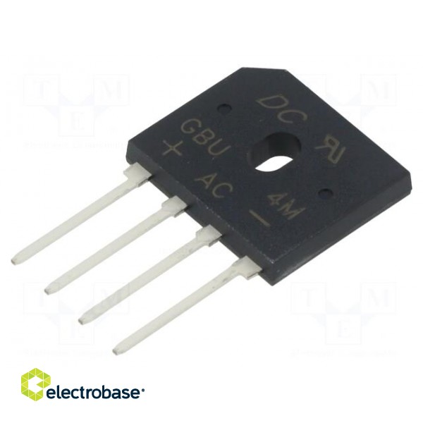 Bridge rectifier: single-phase | Urmax: 1kV | If: 4A | Ifsm: 140A | flat