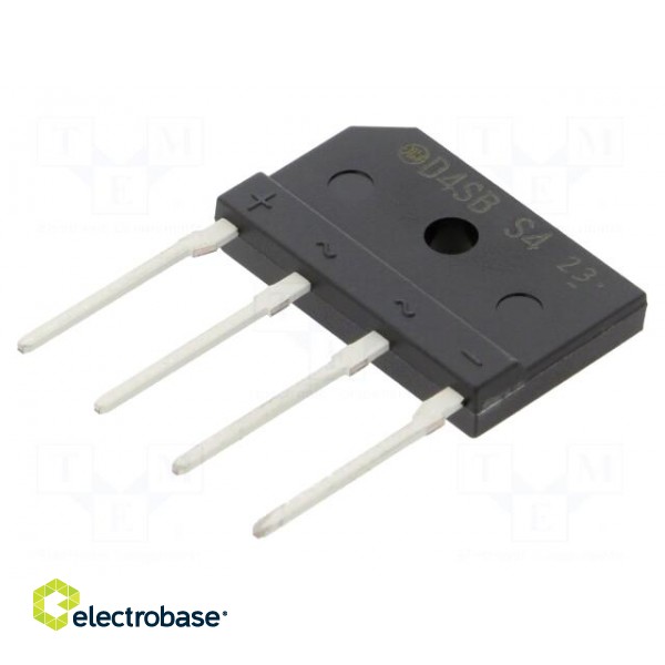 Bridge rectifier: single-phase | Urmax: 40V | If: 4A | Ifsm: 60A | flat