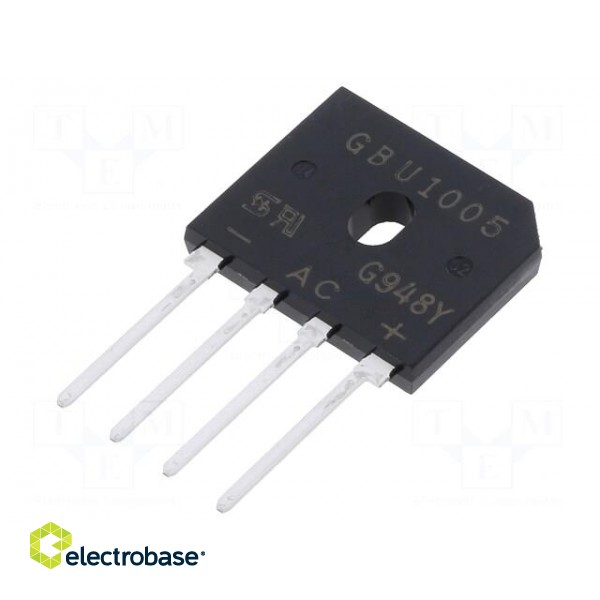 Bridge rectifier: single-phase | Urmax: 600V | If: 10A | Ifsm: 220A