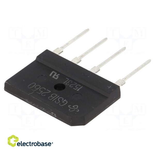 Bridge rectifier: single-phase | Urmax: 600V | If: 25A | Ifsm: 350A