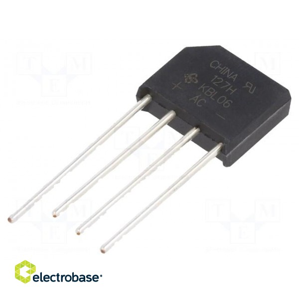 Bridge rectifier: single-phase | Urmax: 600V | If: 4A | Ifsm: 200A