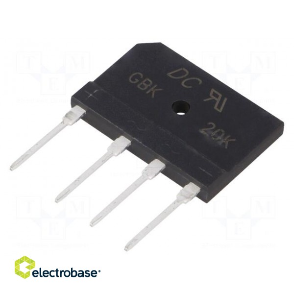 Bridge rectifier: single-phase | Urmax: 800V | If: 20A | Ifsm: 250A