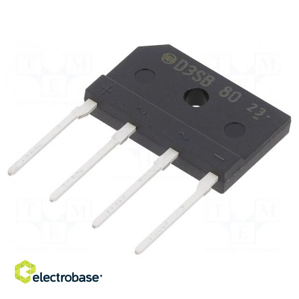 Bridge rectifier: single-phase | Urmax: 800V | If: 4A | Ifsm: 120A