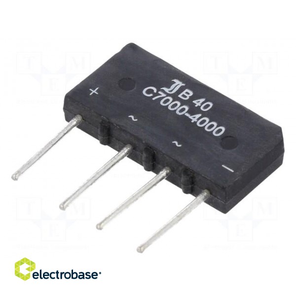 Bridge rectifier: single-phase | Urmax: 80V | If: 7A | Ifsm: 150A | flat