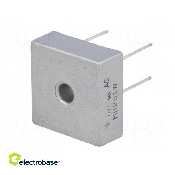 Bridge rectifier: single-phase | Urmax: 100V | If: 25A | Ifsm: 400A image 2