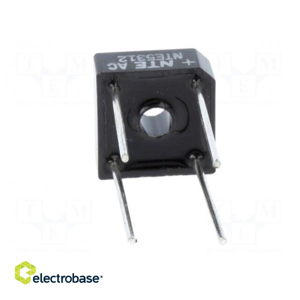 Single-phase bridge rectifier | Urmax: 100V | If: 8A | Ifsm: 200A | THT paveikslėlis 5