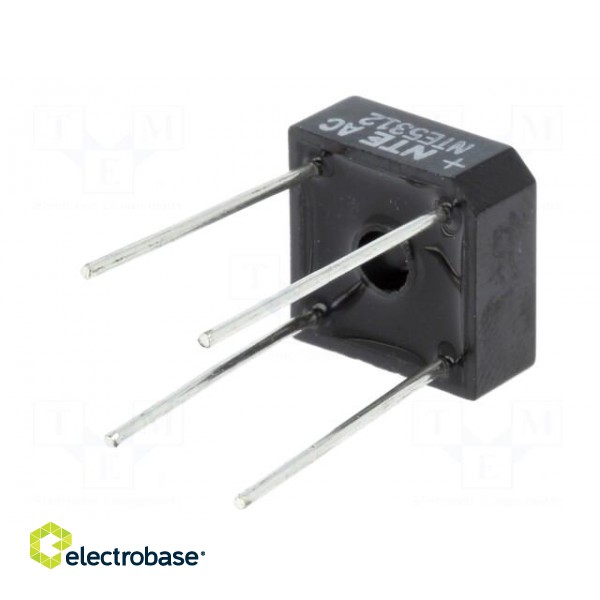 Single-phase bridge rectifier | Urmax: 100V | If: 8A | Ifsm: 200A | THT paveikslėlis 6