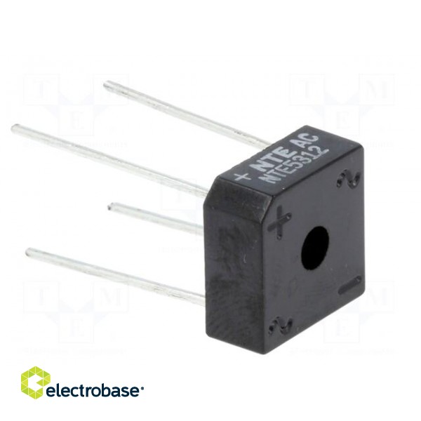 Single-phase bridge rectifier | Urmax: 100V | If: 8A | Ifsm: 200A | THT paveikslėlis 8