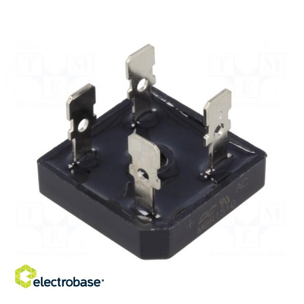 Single-phase bridge rectifier | Urmax: 1kV | If: 15A | Ifsm: 300A image 1