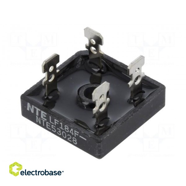 Single-phase bridge rectifier | Urmax: 1kV | If: 35A | Ifsm: 400A | THT image 1