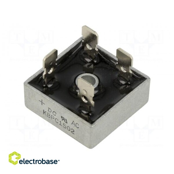 Bridge rectifier: single-phase | Urmax: 200V | If: 15A | Ifsm: 300A