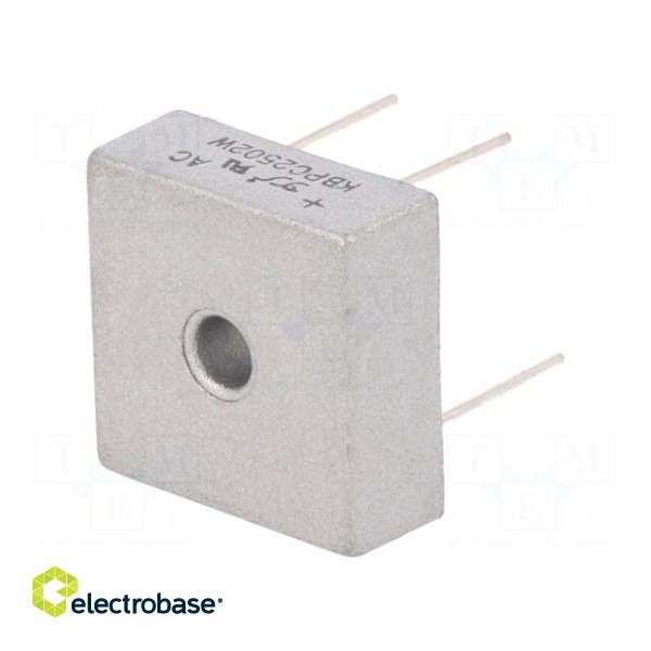 Bridge rectifier: single-phase | Urmax: 200V | If: 25A | Ifsm: 400A image 1